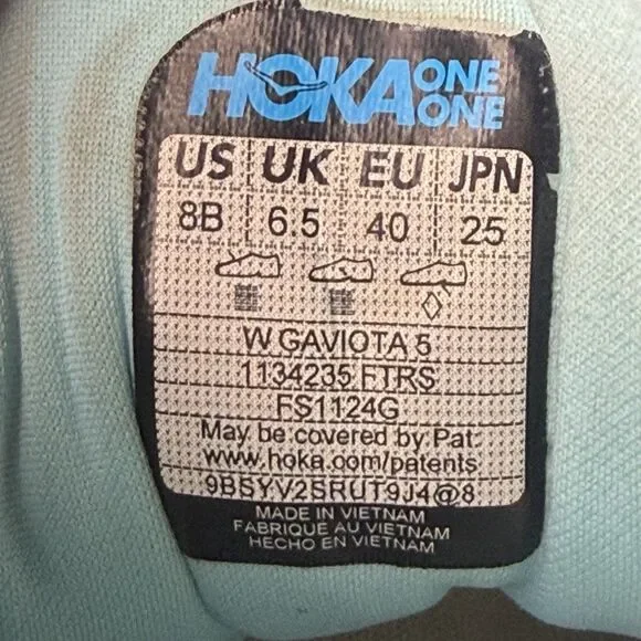 Hoka One One Gaviota 5 Women's Size 8B White Running Shoes Sneakers 1134235 FTRS - Picture 8 of 8